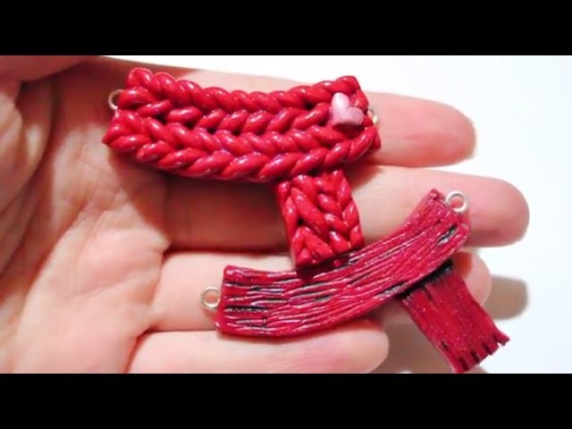 Anime Collab: Mikasa Inspired Polymer Clay Scarf Necklace Tutorial ft. Suzushoe & Lostandfoundcharms