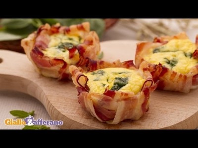 Eggs in bacon baskets - quick recipe