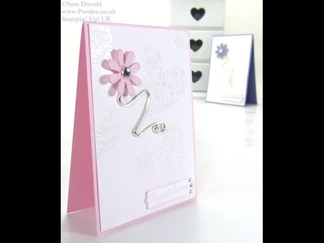 Flowerfull Heart Wirework Card by Stampin' Up! UK Independent Demonstrator Pootles