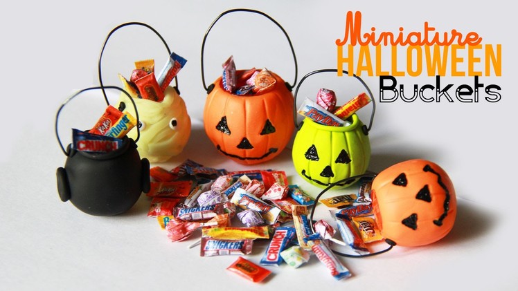 Halloween Bucket Charms - Miniature Candy with Polymer Clay
