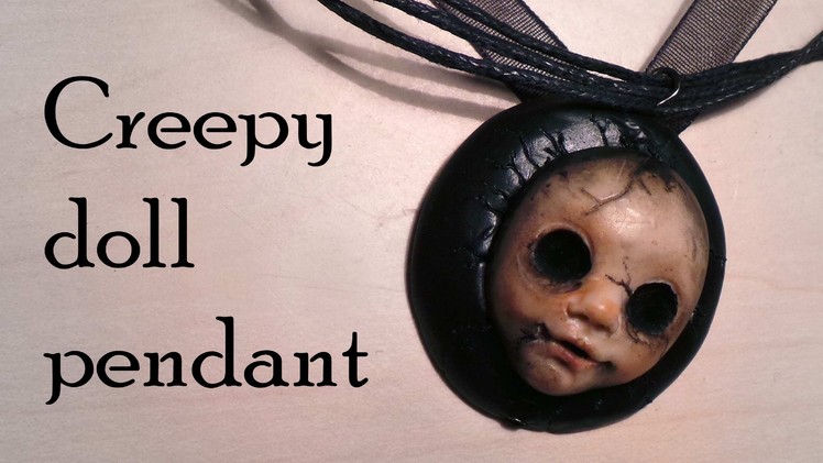 Halloween; Polymer Clay Creepy Doll Charm