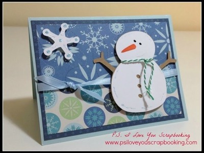 Homemade Snowman Christmas Card using Doodlecharms Cricut Cartridge