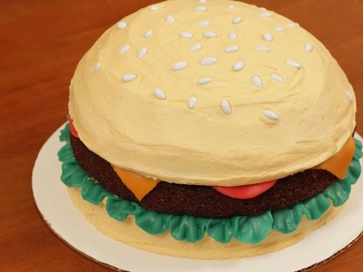 HOW TO MAKE A HAMBURGER CAKE - NERDY NUMMIES