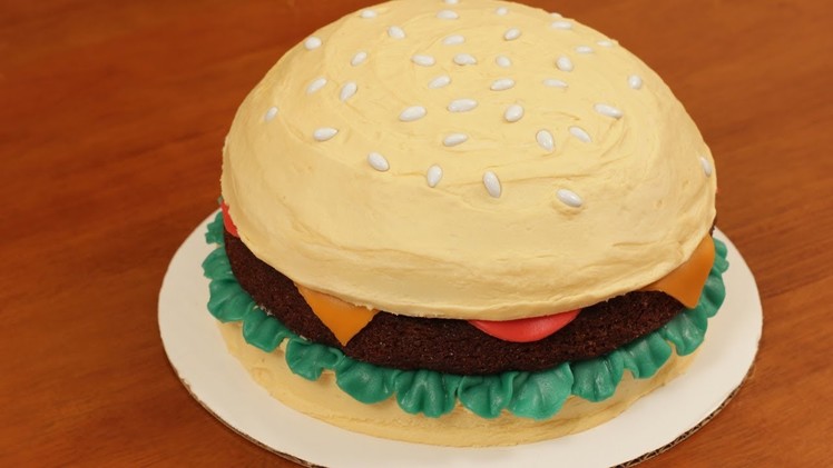 HOW TO MAKE A HAMBURGER CAKE - NERDY NUMMIES