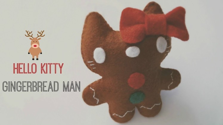 How To Make A Hello Kitty Gingerbread Man Ornament Plushie Tutorial