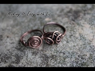 How To Make an Easy Wire Ring-2 Styles