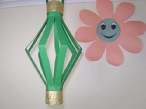 How to make construction paper decorative Paper Lamp - EP