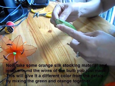 How to make Silk Stocking Flowers - Lily - YouTube Video