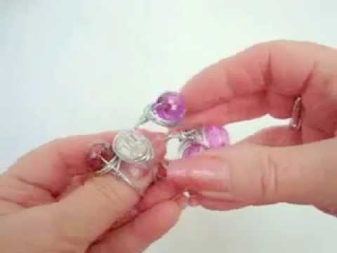 JEWELRY MAKING, How to make a BLING RING, wire wrapped ring.