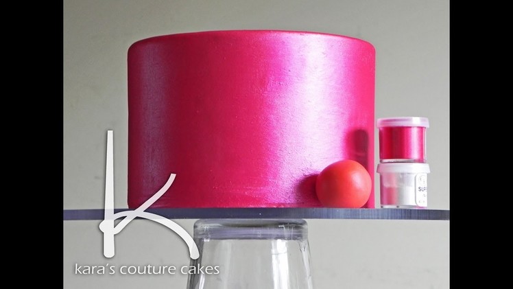 Kara's Couture Cakes - How to Apply a Luster Finish to Cakes