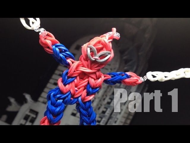 Making a Spiderman Action Figure on the Rainbow Loom Part 1