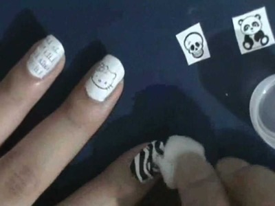 Newspaper technique or how to create any picture on your nails