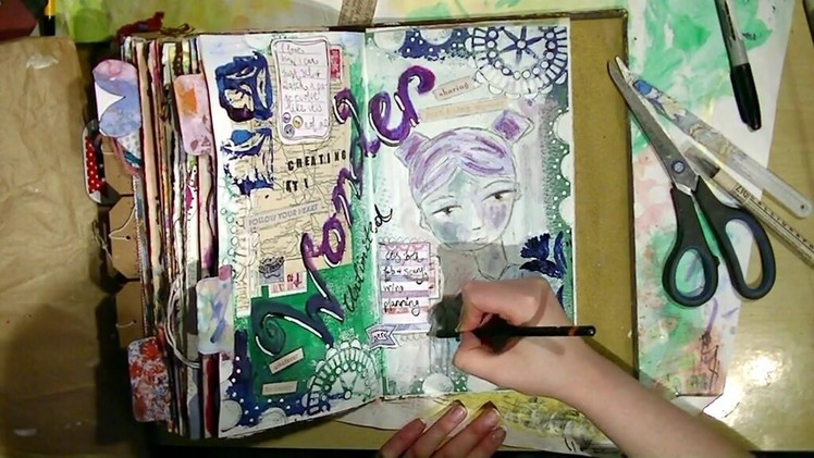 One Minute Art Journal Page ~ Wonder Unlimited
