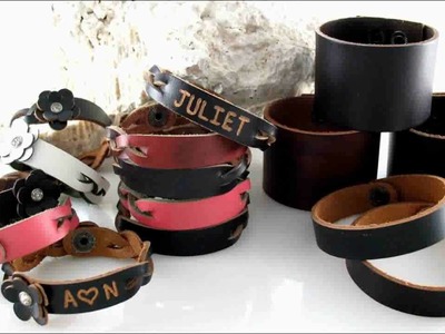 Personalized Name Gift Engraved Leather Bracelet