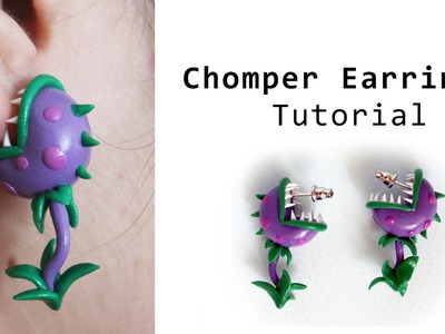 Plants vs Zombies Chomper Earrings Polymer Clay Tutorial