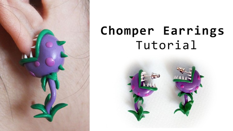 Plants vs Zombies Chomper Earrings Polymer Clay Tutorial