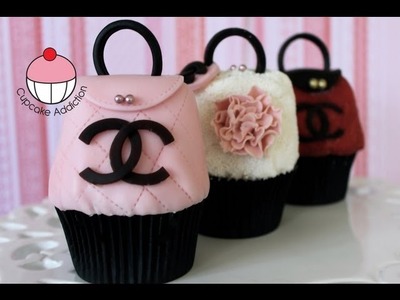 Purse Cupcakes!! How to Make CHANEL Handbag Cupcakes by Cupcake Addiction