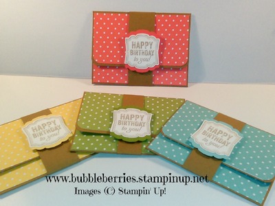 Quick and Easy Gift Card.Money Wallet using Stampin' Up!