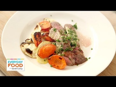 Steak Recipe with Horseradish Butter & Vegetables - One Pot Meal - Everyday Food with Sarah Carey