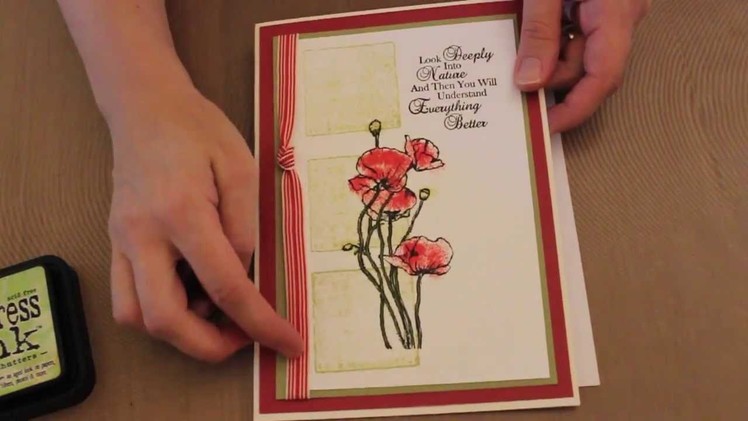Studio SN: Card Making with a Distress Press Technique
