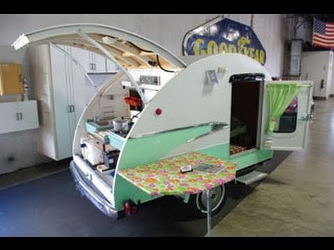 Vintage Teardrop Camper with 1956 Parklane Trim - 1993 Bailey Built Unit