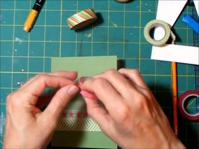 Cardmaking Process - Washi Christmas Tree Card