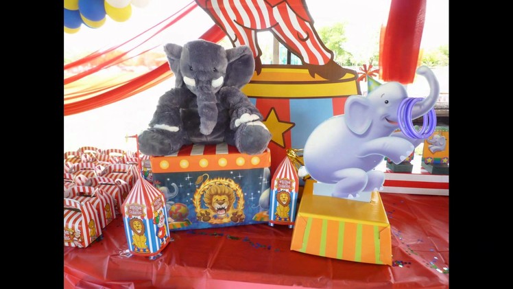 Circus decoration for birthday party in a park. DreamArk Events  * www.dreamarkevents.com *