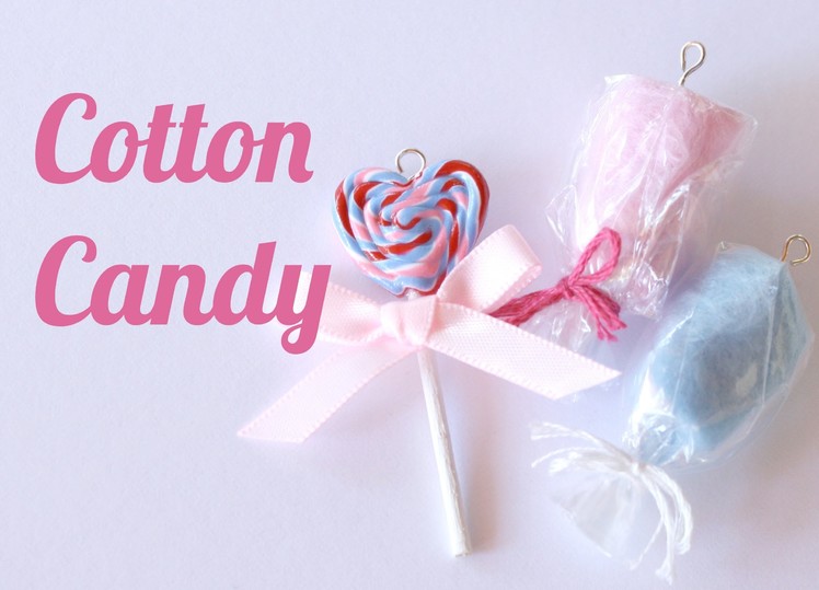 Cotton Candy Charms - Polymer Clay Jewelry (Jewellery) Tutorial