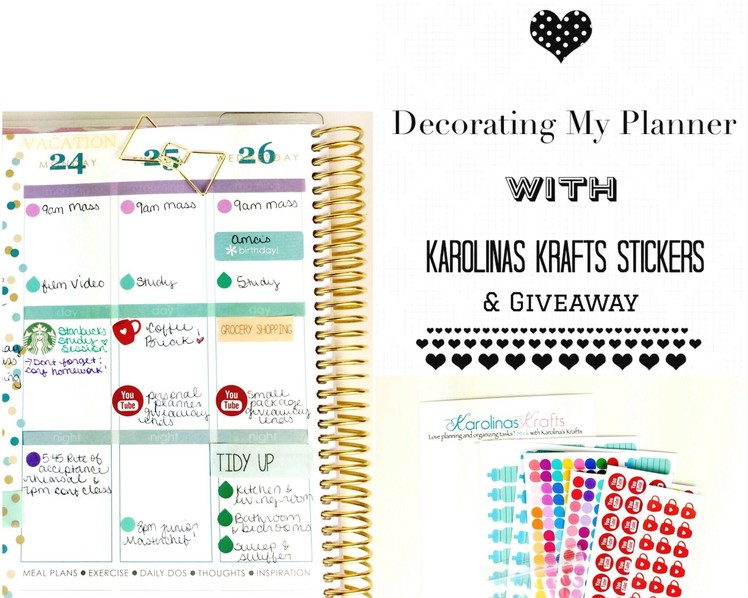 Decorating My Planner W.Karolinas Krafts Stickers & Giveaway [CLOSED]