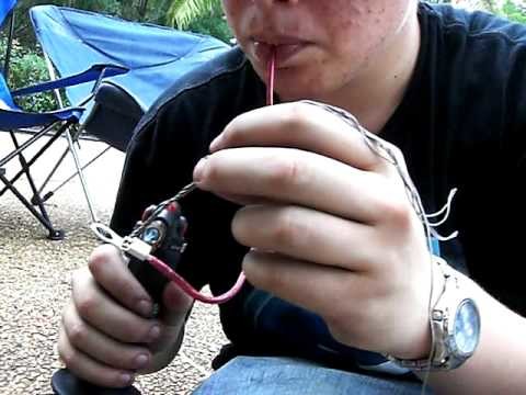 Eddie soldering with a butane torch