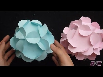 Extremely Easy Way To Make A 3D Paper Flower Ball Tutorial