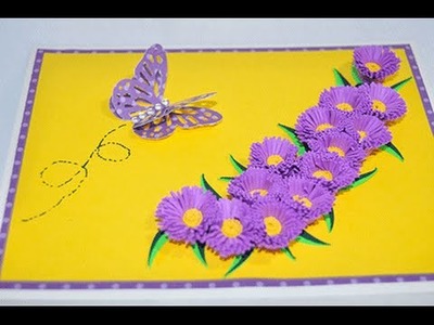 Happy Aster Card - Cricut 3D Floral Home Decor Cartridge - Cricut Explore
