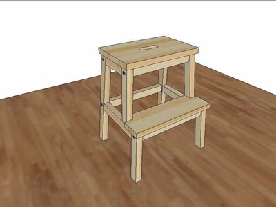 How to assembly IKEA Bekvam step stool, assembly animation, IKEA Bekväm pall