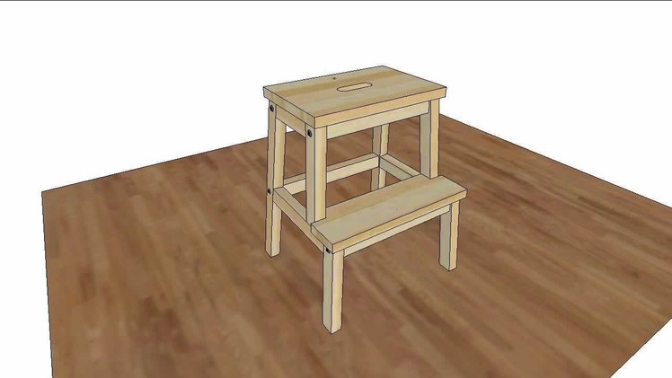 How to assembly IKEA Bekvam step stool, assembly animation, IKEA Bekväm pall