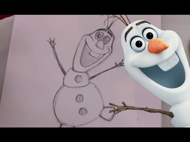 How to Draw OLAF the Snowman fromDisney's Frozen - @DramaticParrot
