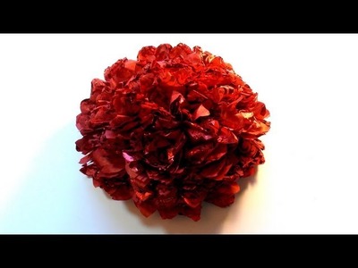How To Make a Big Flower With Tissue Paper