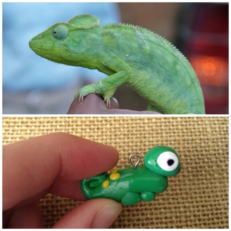 How To Make A Clay Chameleon Charm