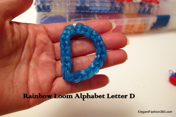 How to make alphabet Letter D Charm on Rainbow Loom