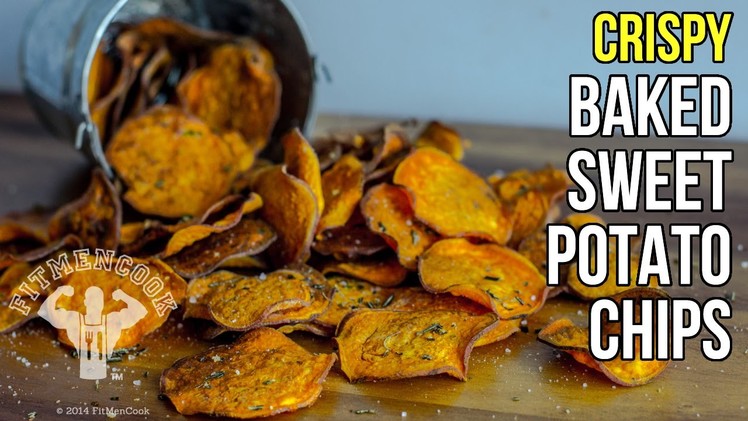 How to Make Crispy Baked Sweet Potato Chips. Como Hacer Chips de Batata