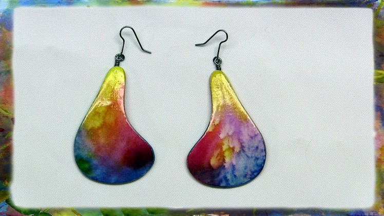 How to make Watercolor Paper Earrings by Ross Barbera