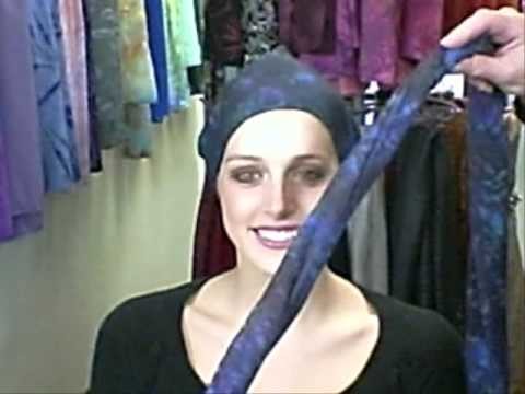How to Tie a Head Wrap Turban with Sash or Bow.wmv