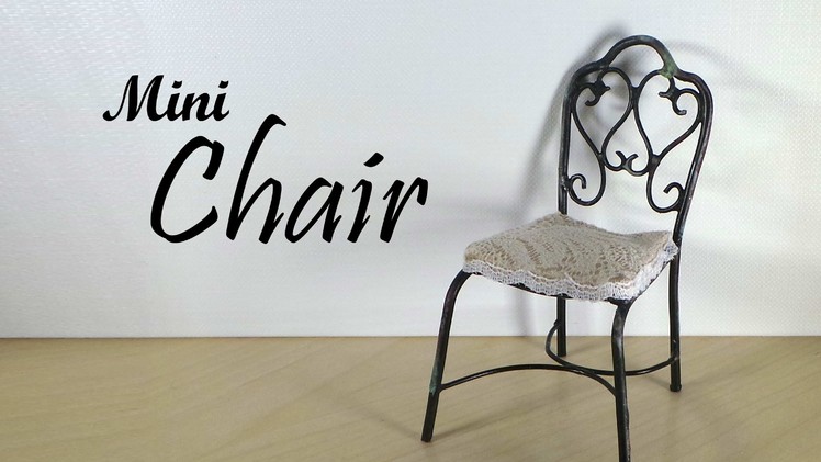 Miniature Furniture;  Chair Tutorial