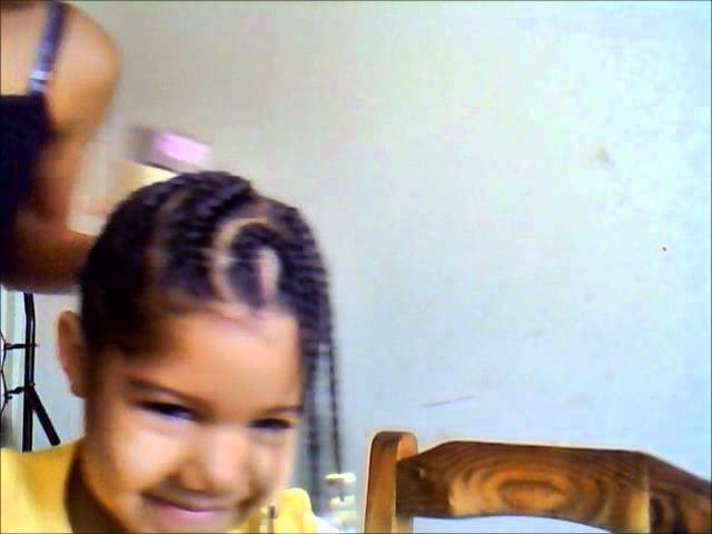 My Natural Biracial Daughter's Cornrolled Protective Hairstyle!