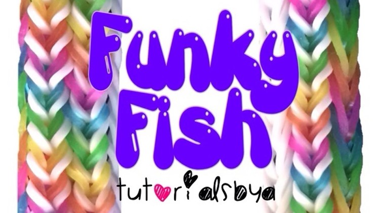 NEW REVERSIBLE [5-Pin] Funky Fish MONSTER TAIL Rainbow Loom Bracelet Tutorial