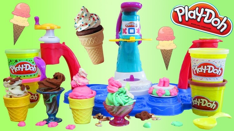 Play Doh Magic Swirl Ice Cream Dessert Sweet Shoppe Playset by Hasbro Toys!