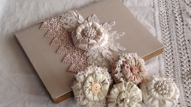 Puffy Shabby Flower Tutorial and small project share.