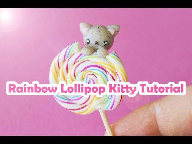 Rainbow Lollipop Kitty │ Polymer Clay Tutorial