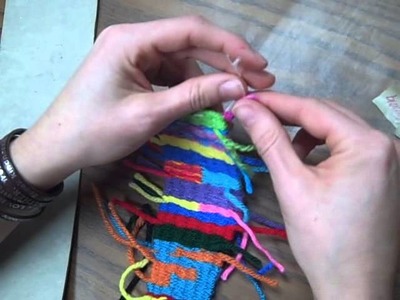 Taking a Finished Weaving off of a Loom