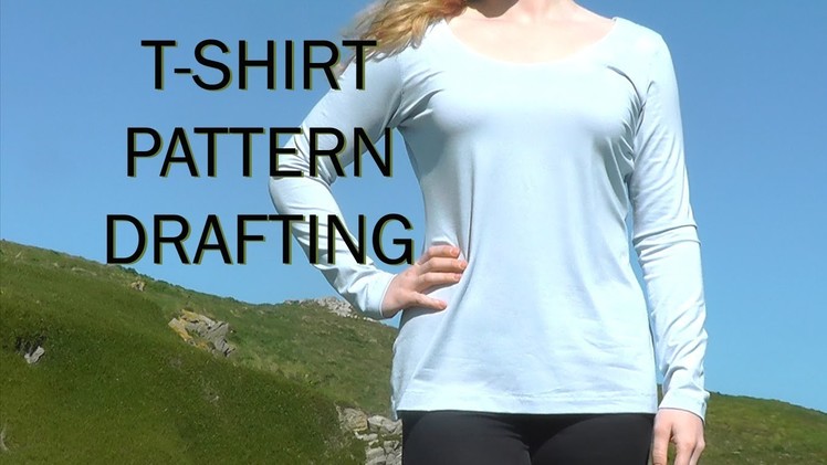 Basic T-shirt Pattern. Sewing Project Stretch Fabric. PATTERN DRAFTING TUTORIAL 1