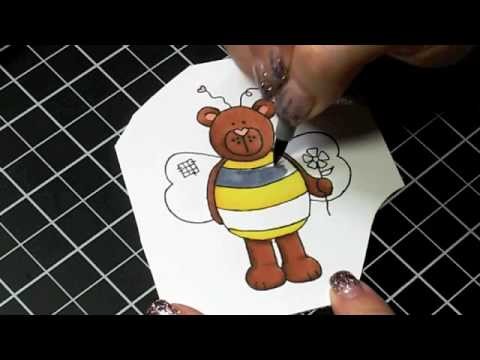 Coloring the Bumble B Bear Image with Copics